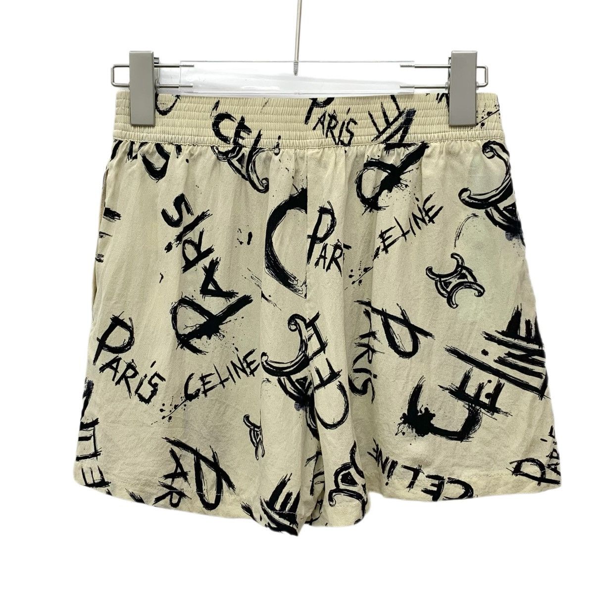 Celine Celine Graffiti Silk Elastic Waist Casual Shorts K26WX Size 25" / US 0 / IT 36 - 2 Thumbnail