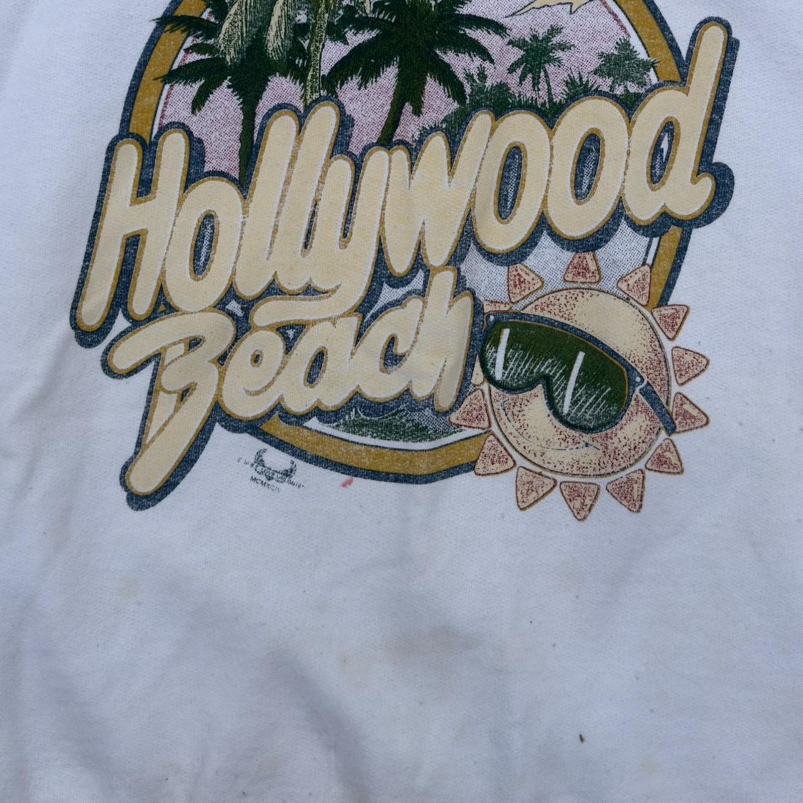 Hanes × Vintage 90’s Hollywood Beach Crewneck Sweatshirt Size S / US 4 / IT 40 - 8 Thumbnail