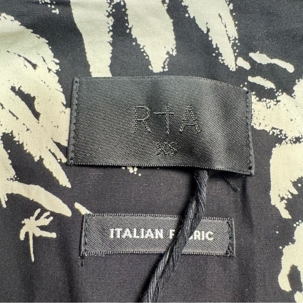 Rta NWT New RTA Sierra Print Black White Palm Cotton Shirt Size Size XS / US 0-2 / IT 36-38 - 6 Thumbnail