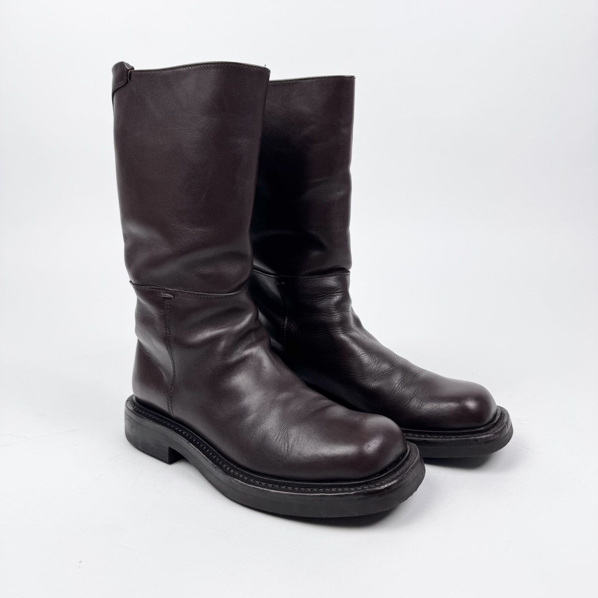 Prada Prada FW1999 Brown Leather Riding Boots Size US 11 / EU 44 - 1 Thumbnail