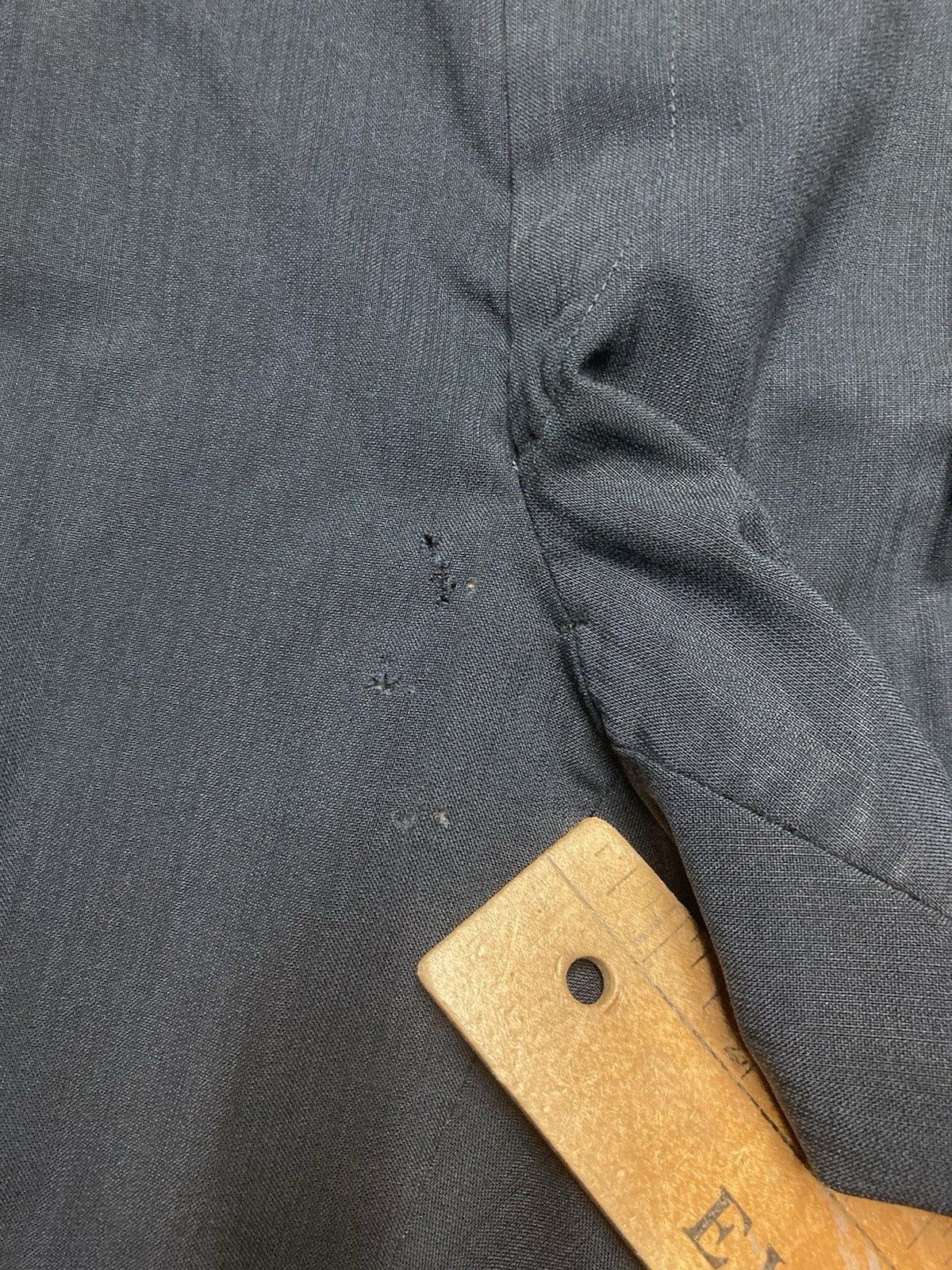 Vintage 50s drop loop pants men slacks black rockabilly rayon? 36x29 Size US 36 / EU 52 - 4 Thumbnail