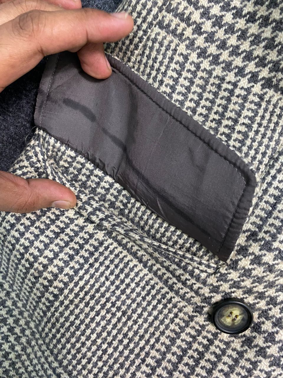 Gucci 80s Gucci Houndstooth Wool Blazer Size XS / US 0-2 / IT 36-38 - 9 Thumbnail
