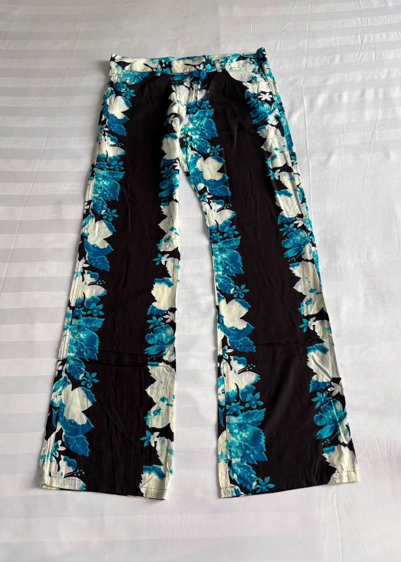 Jean Paul Gaultier Jean Paul Gaultier Vintage Flower Paneled Trousers Size 29" - 3 Thumbnail