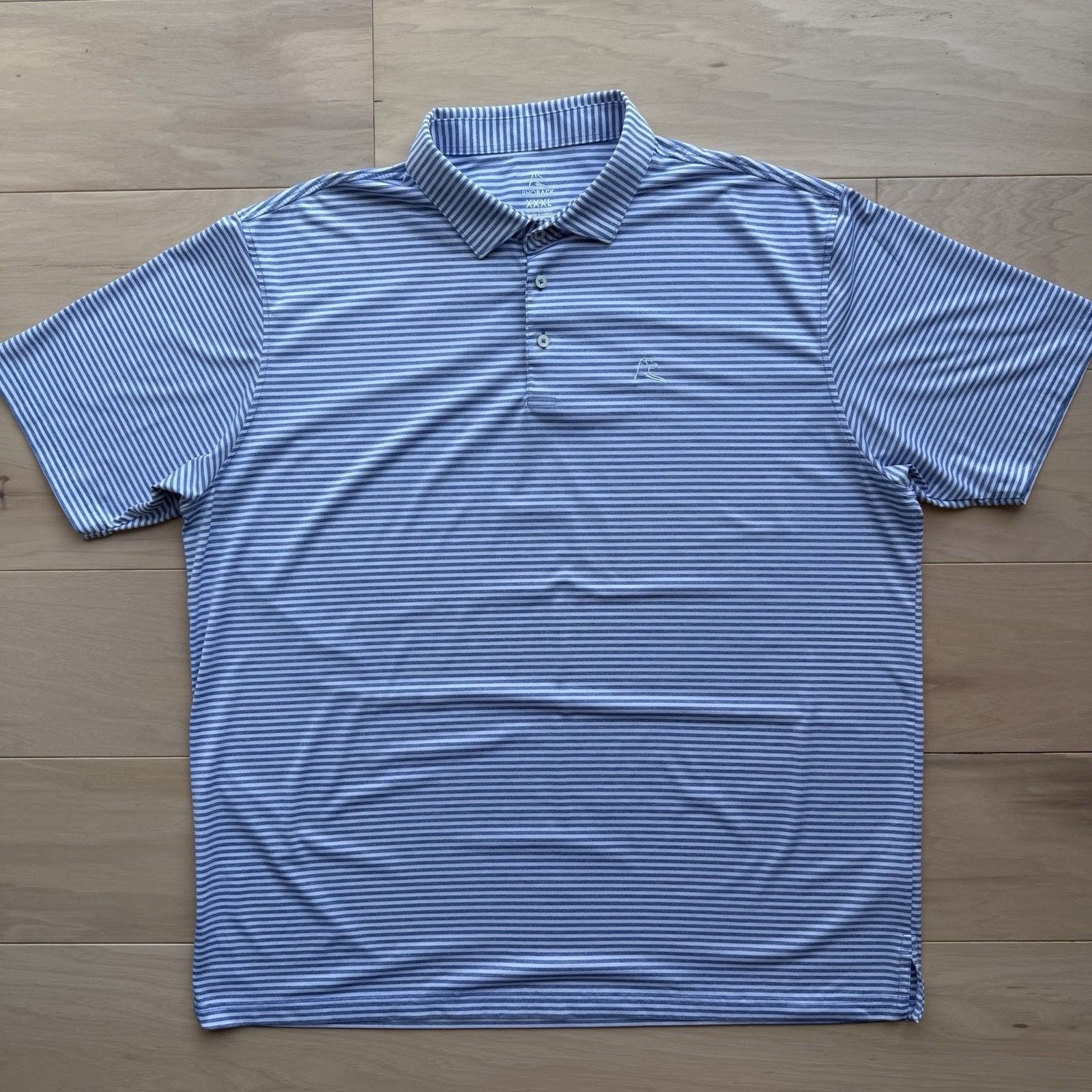 Other Rhoback Polo Shirt 3XL White Blue Striped Golf Tennis Size US XXL / EU 58 / 5 - 2 Thumbnail