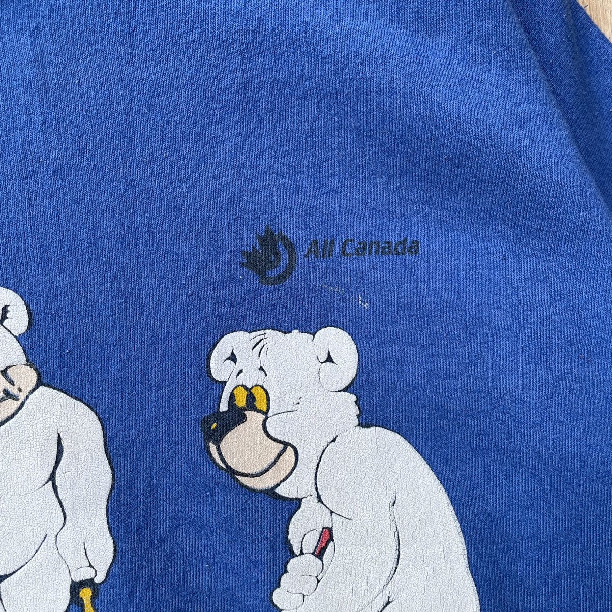 Vintage Vintage 90s Curling Bear Puff Print Graphic Pullover Size US M / EU 48-50 / 2 - 5 Thumbnail