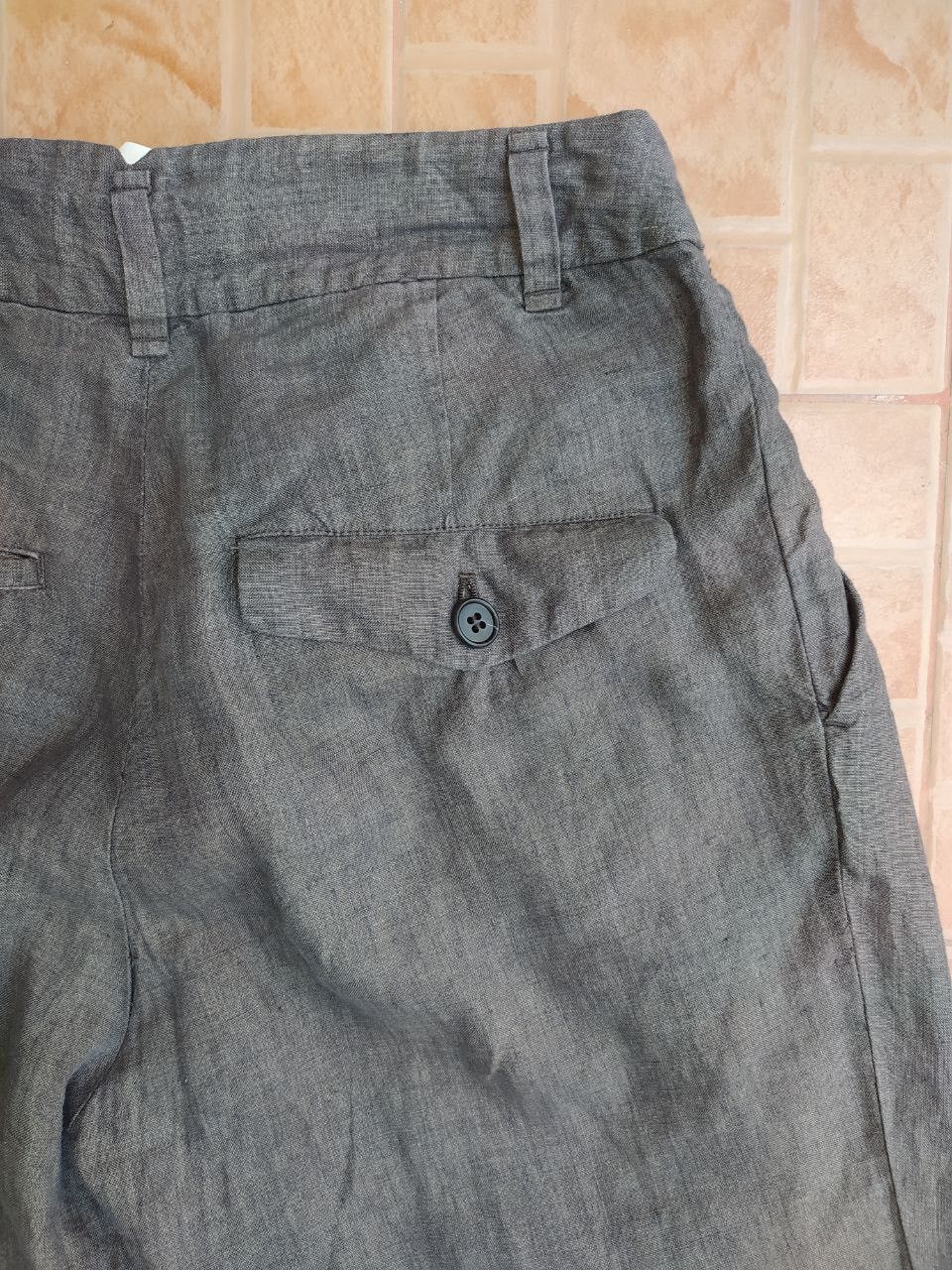 Pas de Calais PAS DE CALAIS 100% LINEN PANTS TROUSERS GRAY SIZE 38 Size 28" / US 6 / IT 42 - 7 Thumbnail