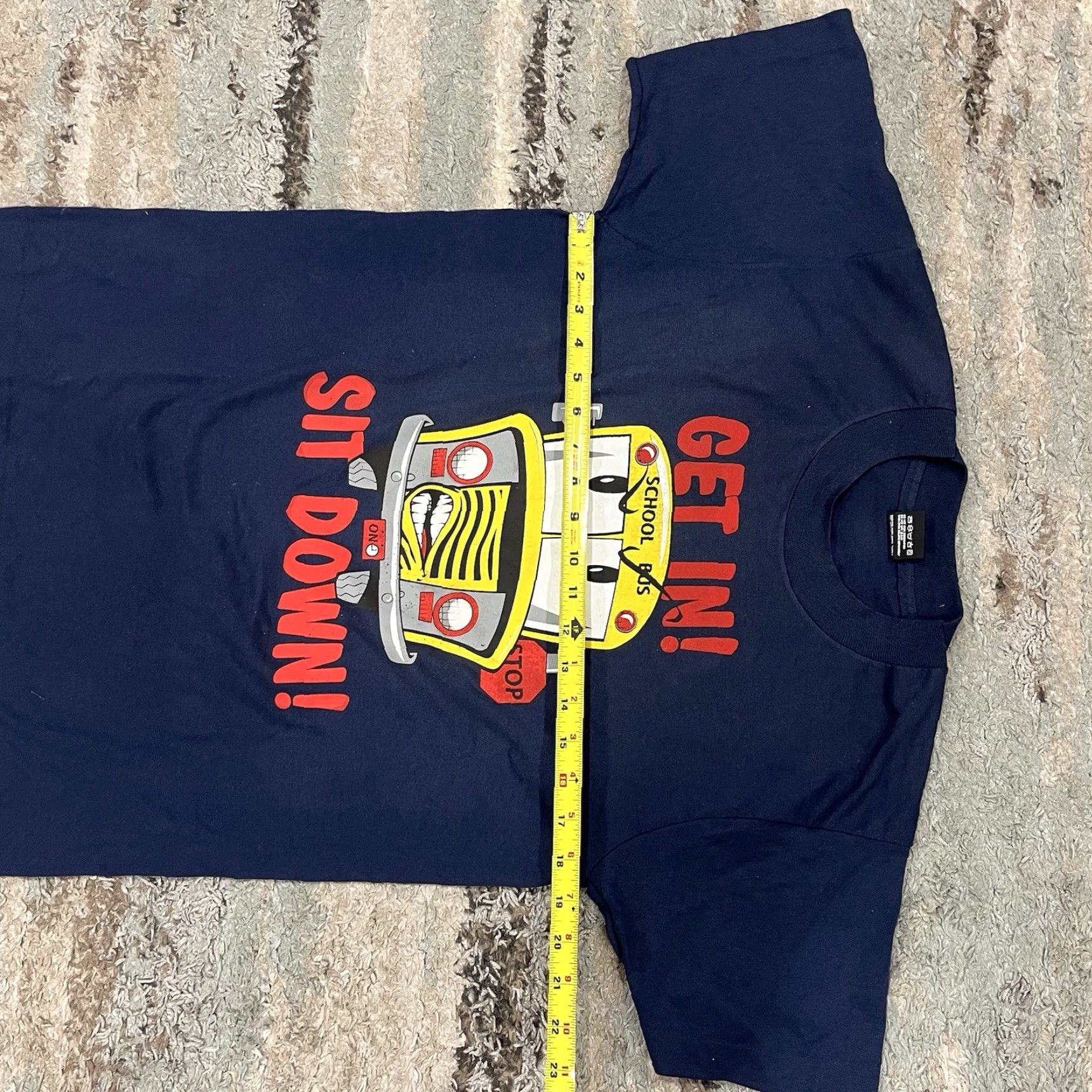 Fruit Of The Loom VTG Fruit of the Loom T-Shirt Mens Medium Blue Short Sleeve Round Neck Graphic Print Stitch Funny 90s Single Stitched USA Size US M / EU 48-50 / 2 - 7 Thumbnail