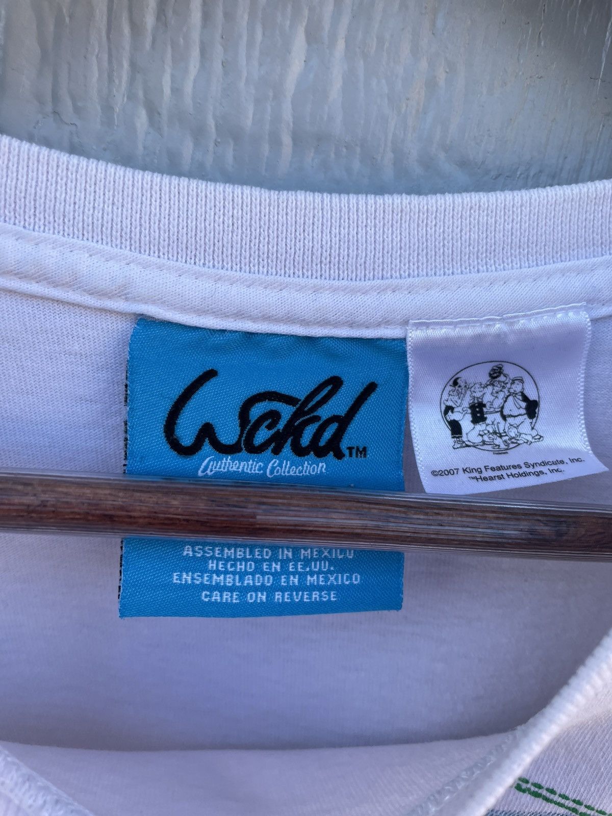 Other Vintage 2007 Y2K WCKD Popeye T-Shirt Men's White Xl 25 X 30 Size US XL / EU 56 / 4 - 5 Thumbnail