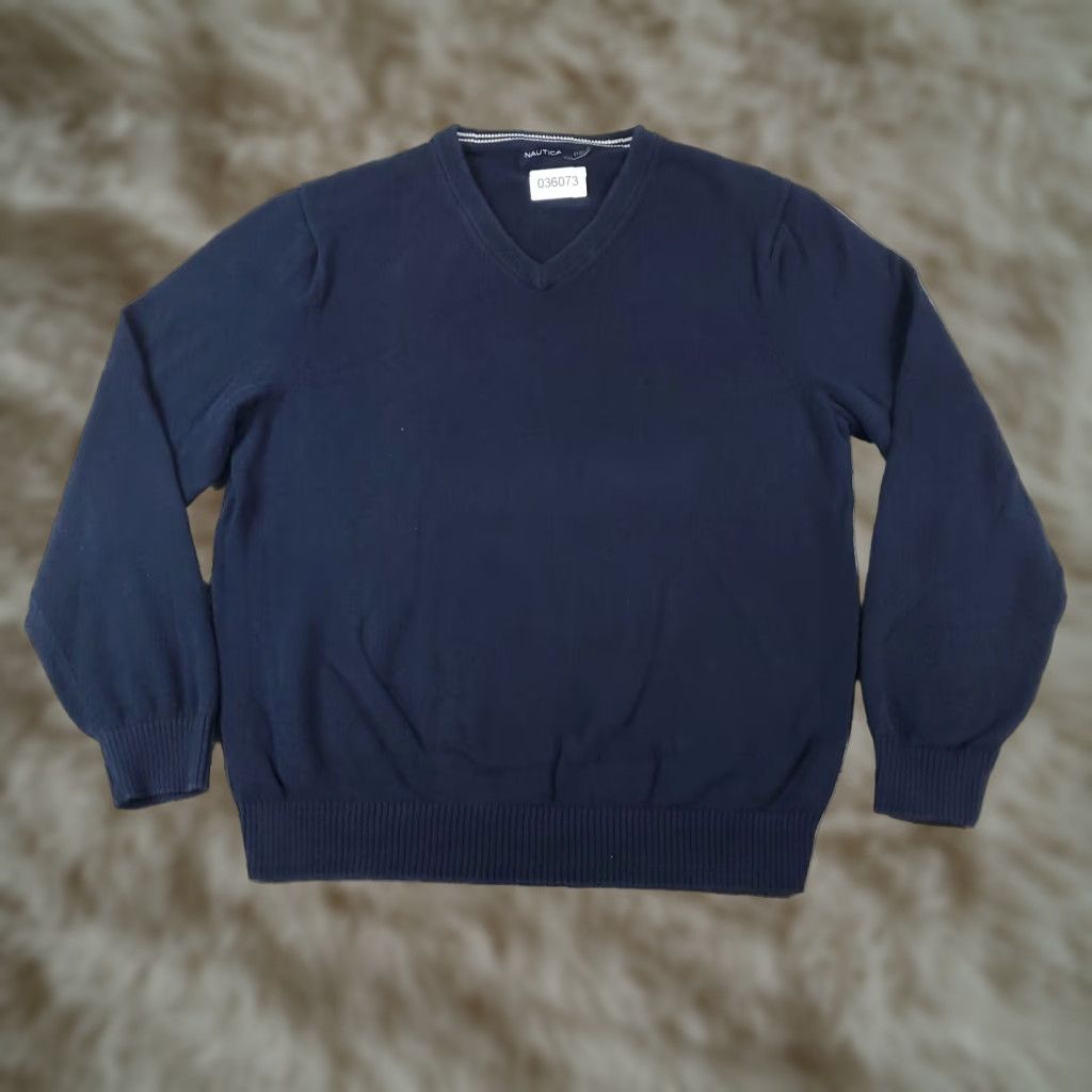Nautica Nautica Mens Medium Blue Casual Pullover Sweater Sweatshirt Size US M / EU 48-50 / 2 - 1 Thumbnail