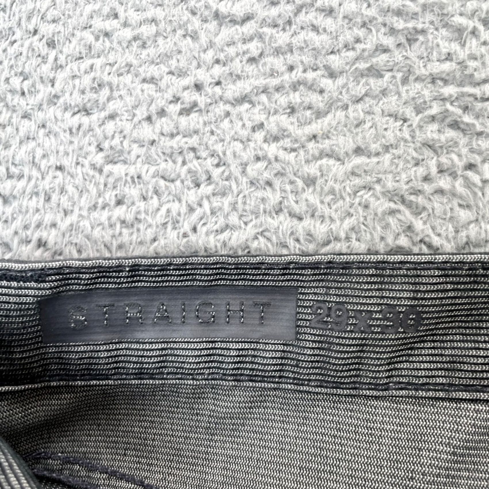 Gap Gap Mens Jeans 29x30 Gray 1969 Straight Leg Denim Cotton Dark Wash 5-Pocket Zip Button Baggy? Size US 29 - 7 Thumbnail