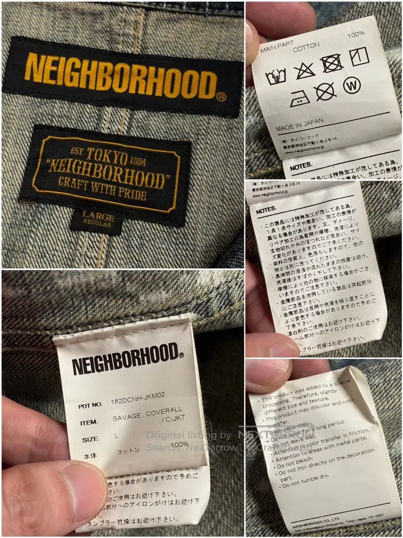 Neighborhood Neighborhood Distressed Washed Destroyed Denim Jacket L Si Size US L / EU 52-54 / 3 - 7 Thumbnail