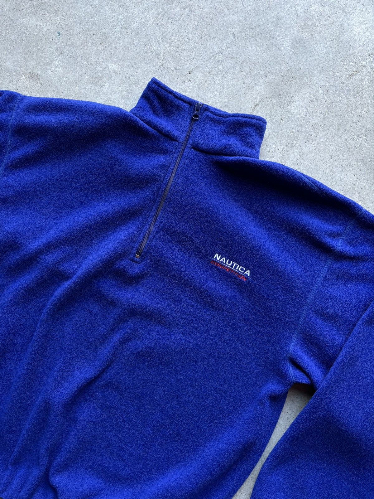 Nautica vintage 90s NAUTICA COMPETITION fleece spellout sweater Size US L / EU 52-54 / 3 - 5 Thumbnail