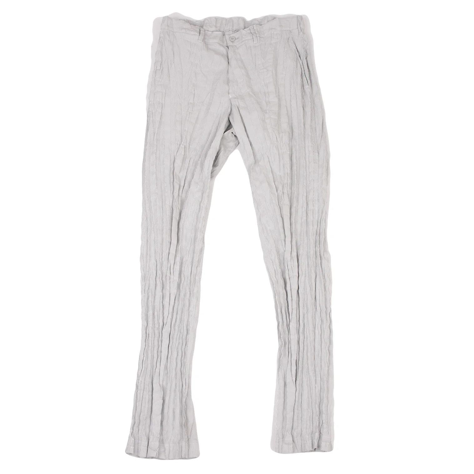 Issey Miyake Pleated Stripe Pants in Gray and White Size US 34 / EU 50 - 1 Thumbnail