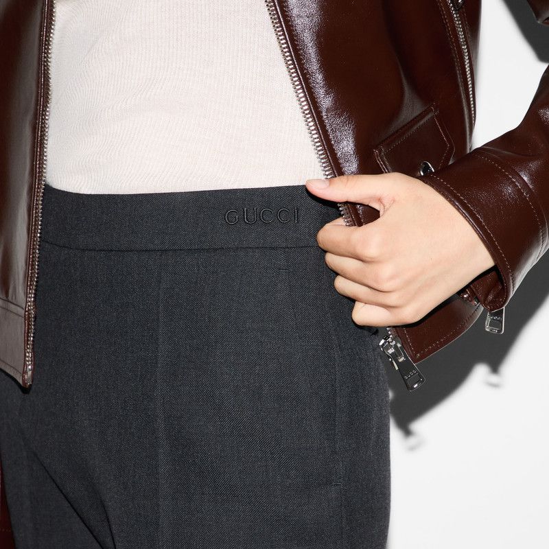 Gucci o1la5ras0526 Wool Gabardine Pants in Black Size 30" / US 8 / IT 44 - 5 Thumbnail