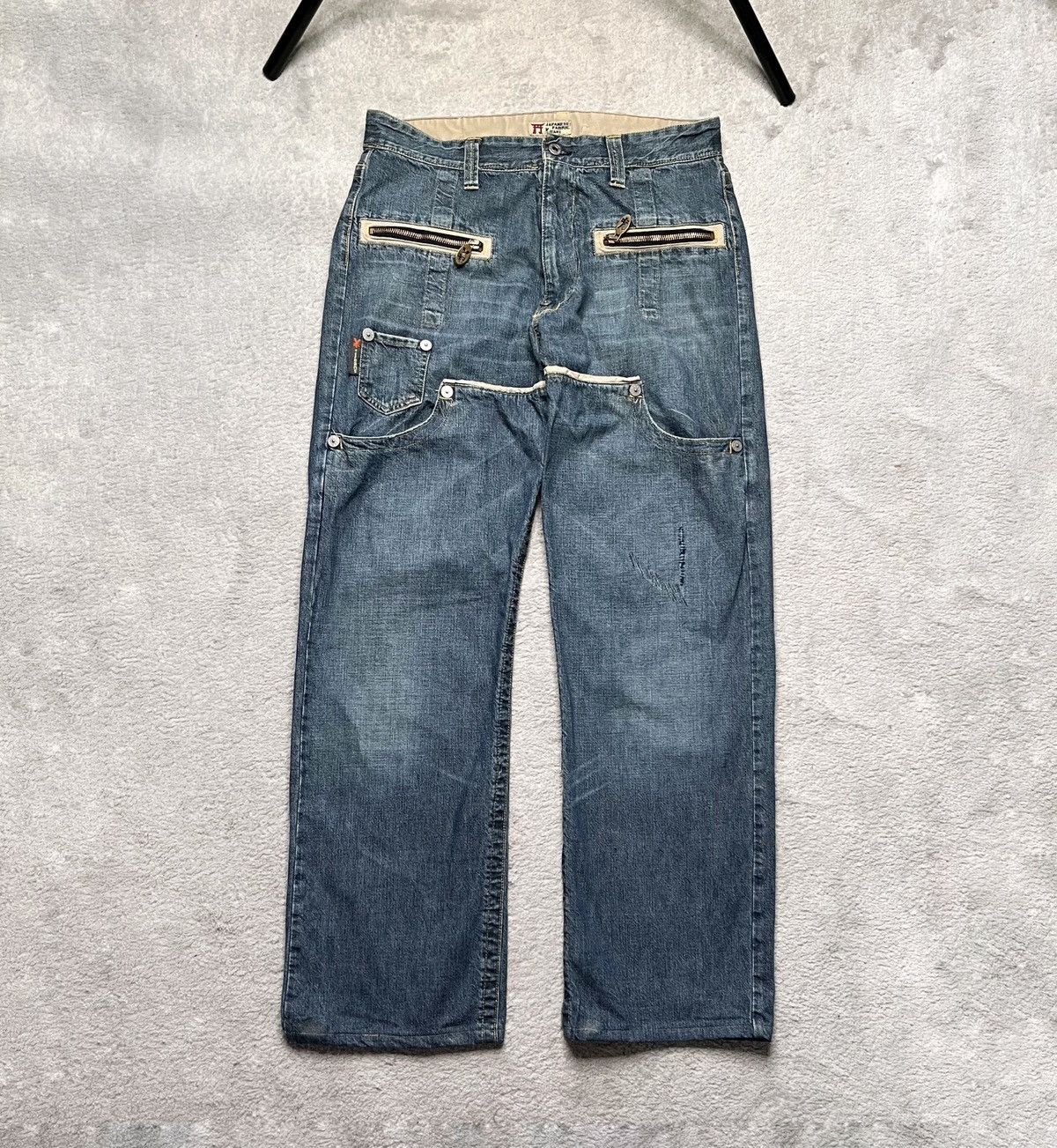 Michiko Koshino Vintage Navy Straight Leg Jeans Michiko Koshino Japan Denim Size US 32 / EU 48 - 1 Thumbnail