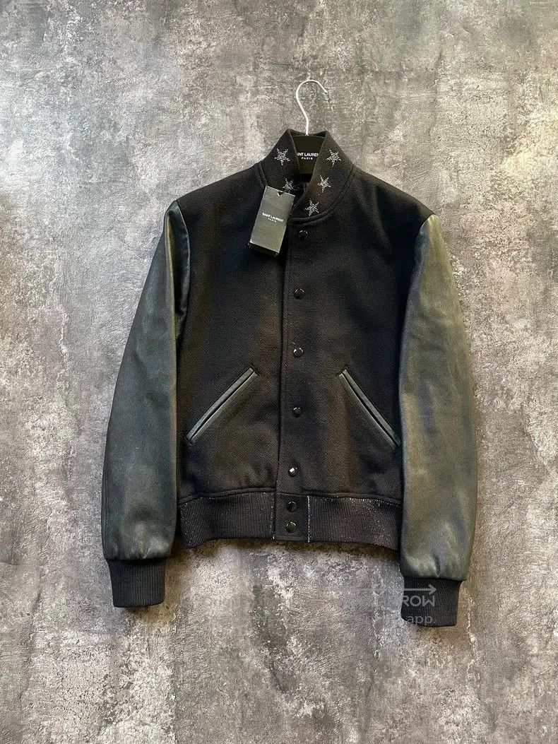 Saint Laurent Paris Saint Laurent Paris Black leather star sequin woolen baseb Size US M / EU 48-50 / 2 - 1 Thumbnail