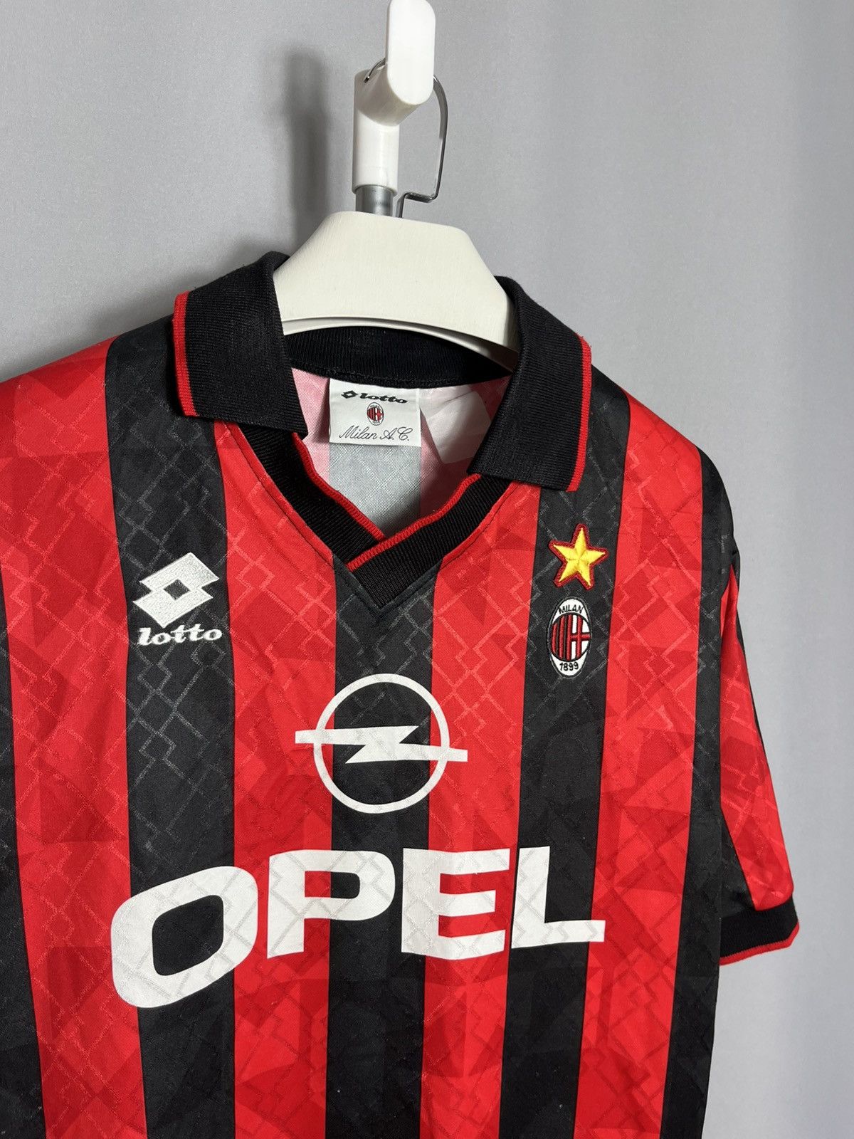 Lotto Sport AC Milan Home football shirt 1995 - 1996 mens jersey vintage Size US XL / EU 56 / 4 - 2 Thumbnail