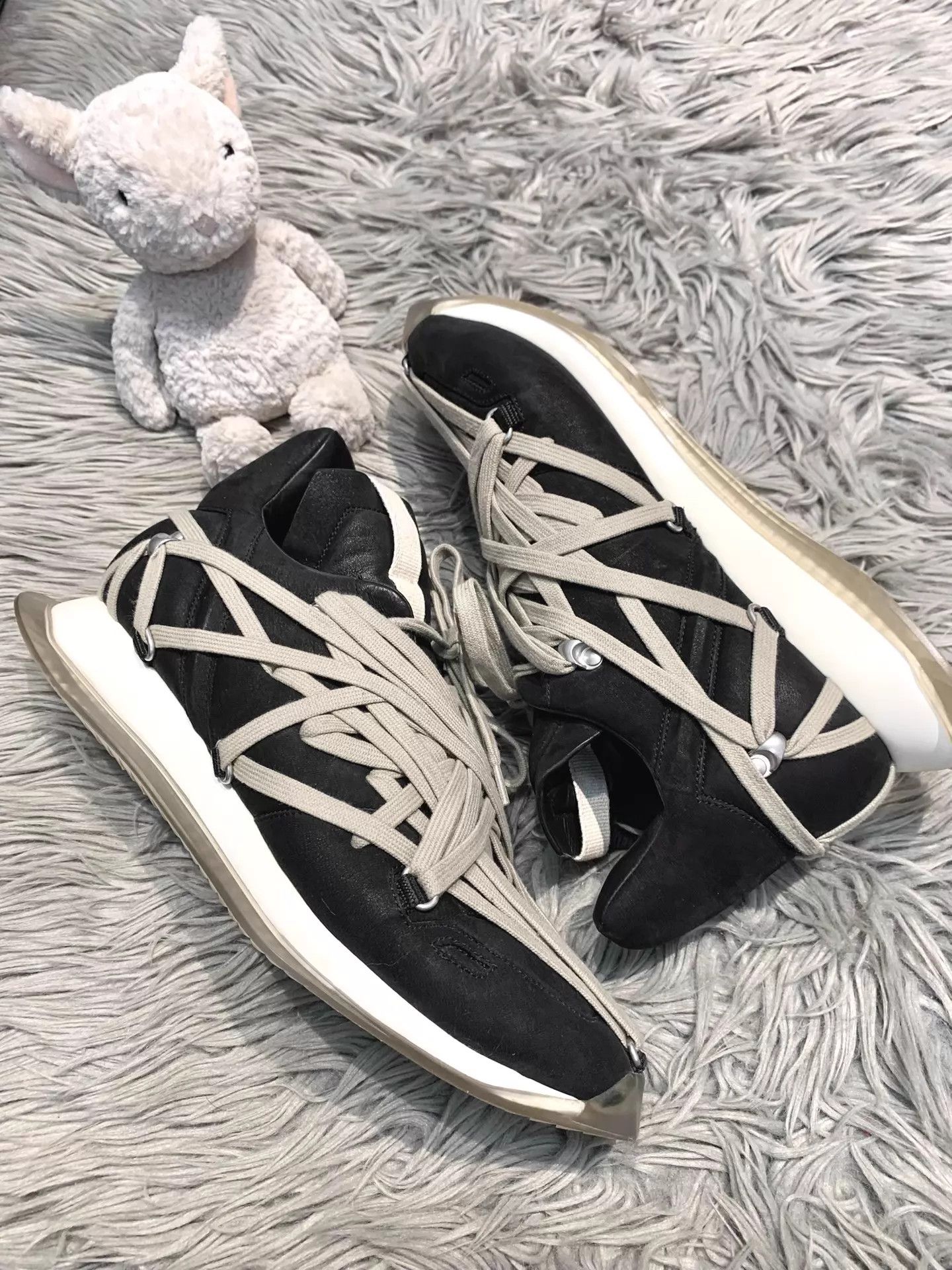 Rick Owens Rick Owens Runner Frenzy Strap B&W Leather 42 Size US 9 / EU 42 - 5 Thumbnail