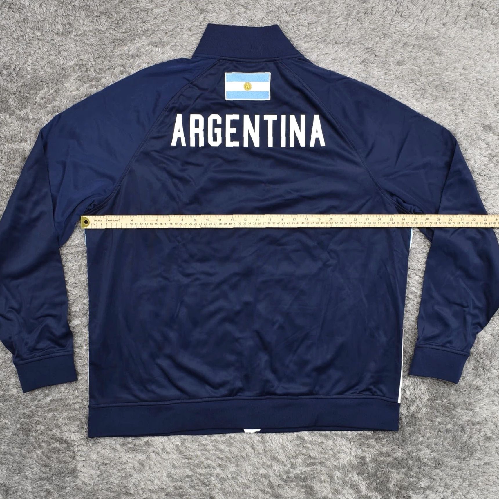 Fila FILA Argentina Track Jacket Men 3XL White Blue Soccer Big and Tall Mens Size US XXL / EU 58 / 5 - 3 Thumbnail