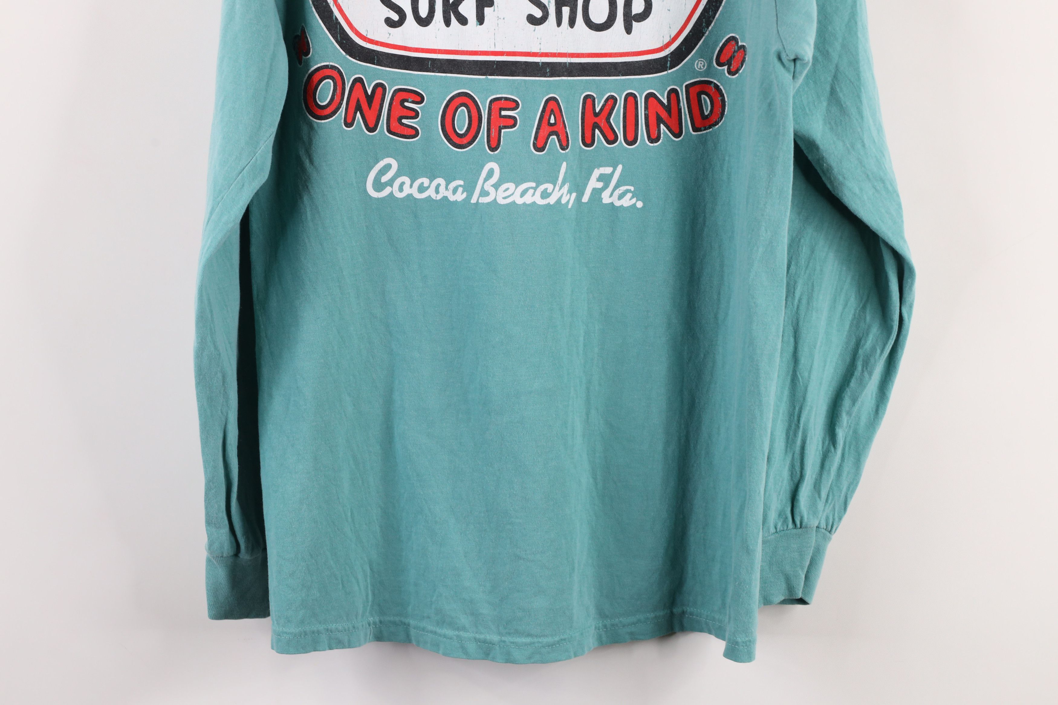 Vintage Vintage Ron Jon Surf Shop Spell Out Long Sleeve T-Shirt Teal Size US S / EU 44-46 / 1 - 10 Thumbnail