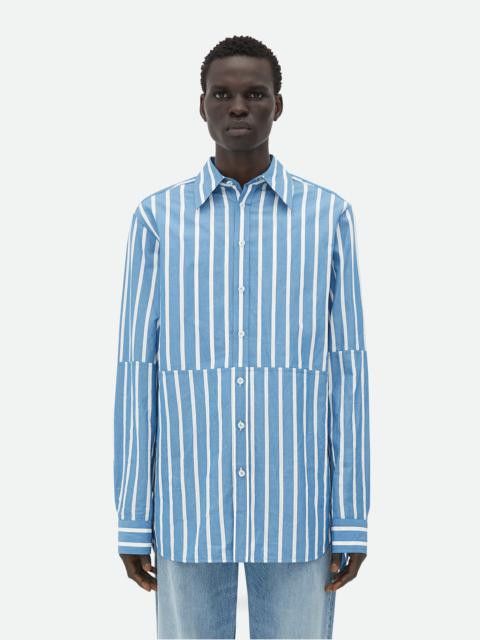 cotton and linen relaxed striped shirt