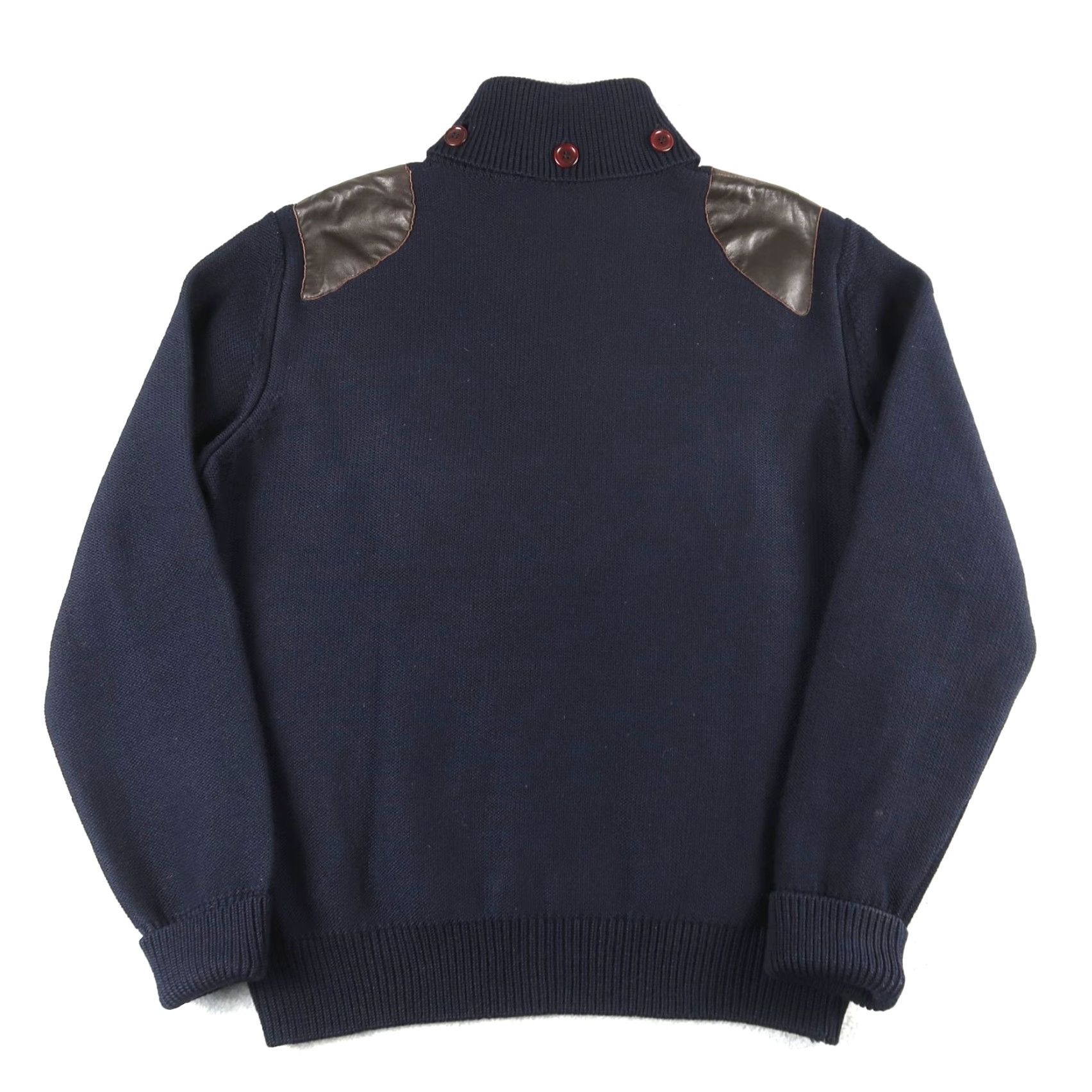 Barbour BARBOUR TOKITO Wool 1/4 Zip Sweater - Blue - XL - Men Size US XL / EU 56 / 4 - 2 Thumbnail