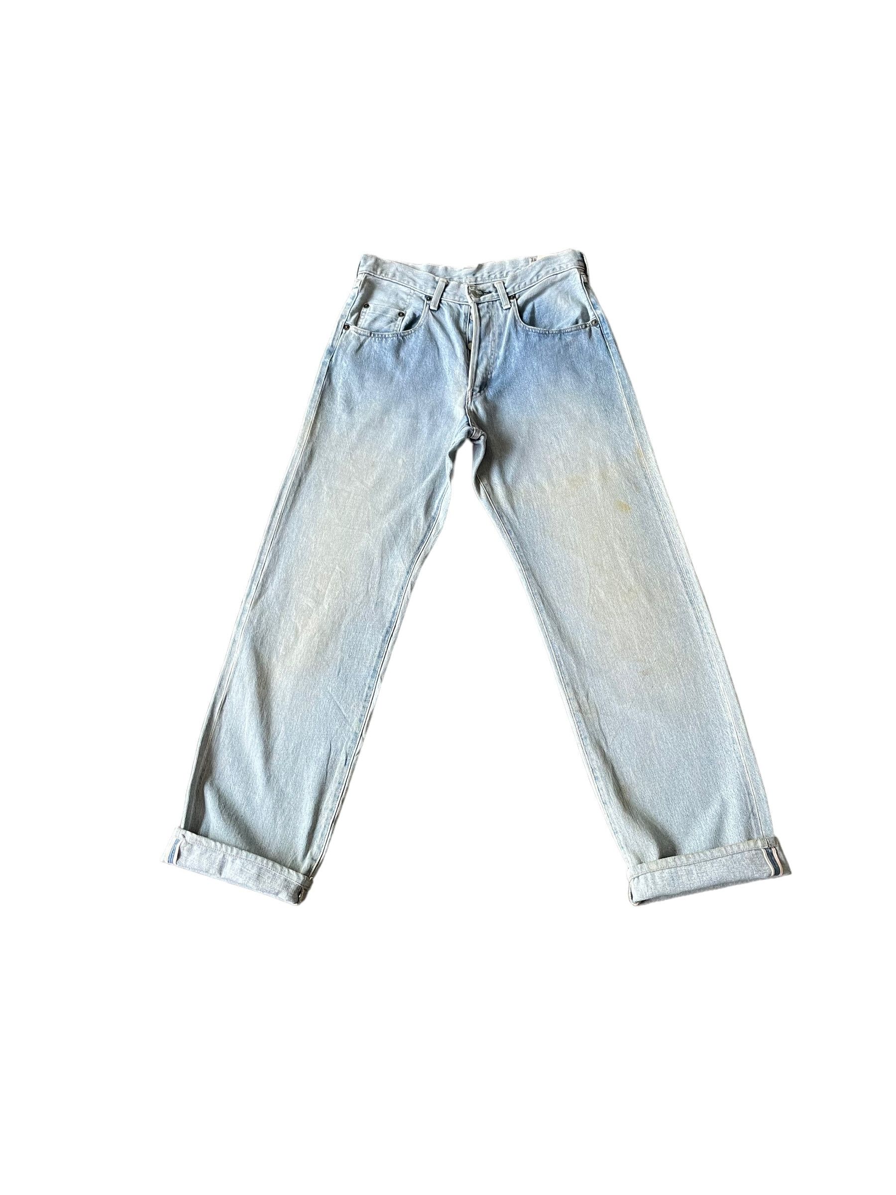Japanese Brand Vintage Fighting Elephant Faded Selvedge Denim Size US 31 - 1 Thumbnail