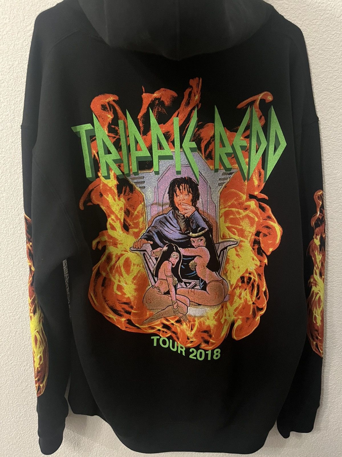 image of Trippie Redd Tour Hoodie 2018 in Black, Men's (Size Large)