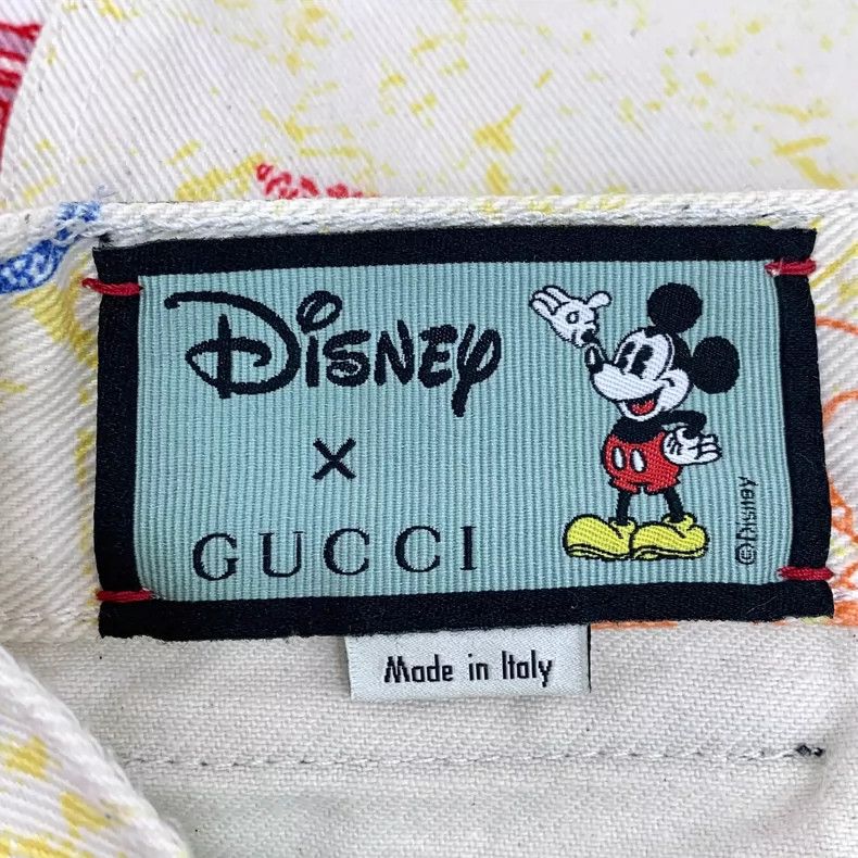 Gucci Gucci Beige graffiti cartoon Mickey Mouse printed cotton ca Size 27" / US 4 / IT 40 - 7 Thumbnail