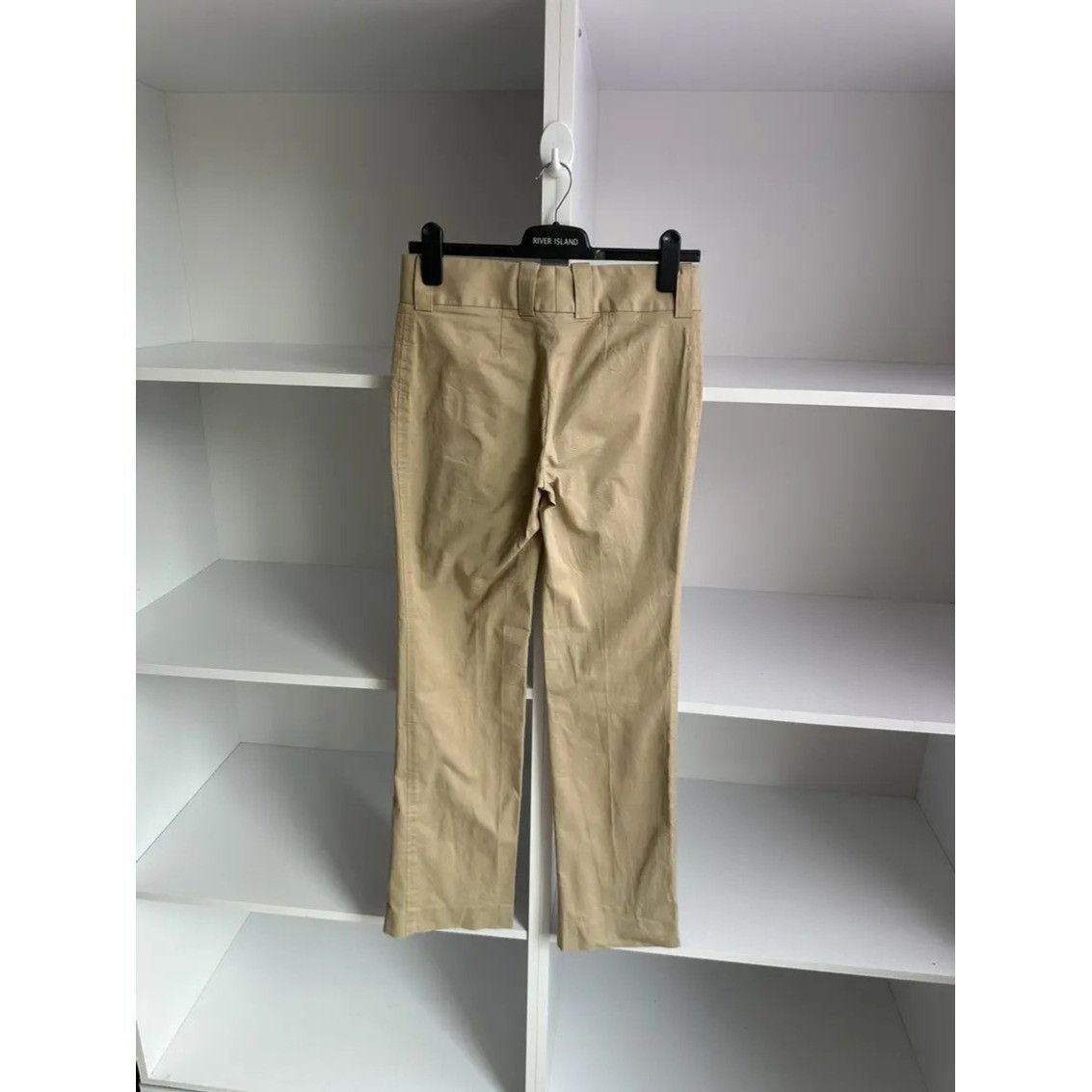 Dolce & Gabbana VTG Dolce&Gabbana Women's Beige Flared Straight Pants Size 28" / US 6 / IT 42 - 9 Thumbnail