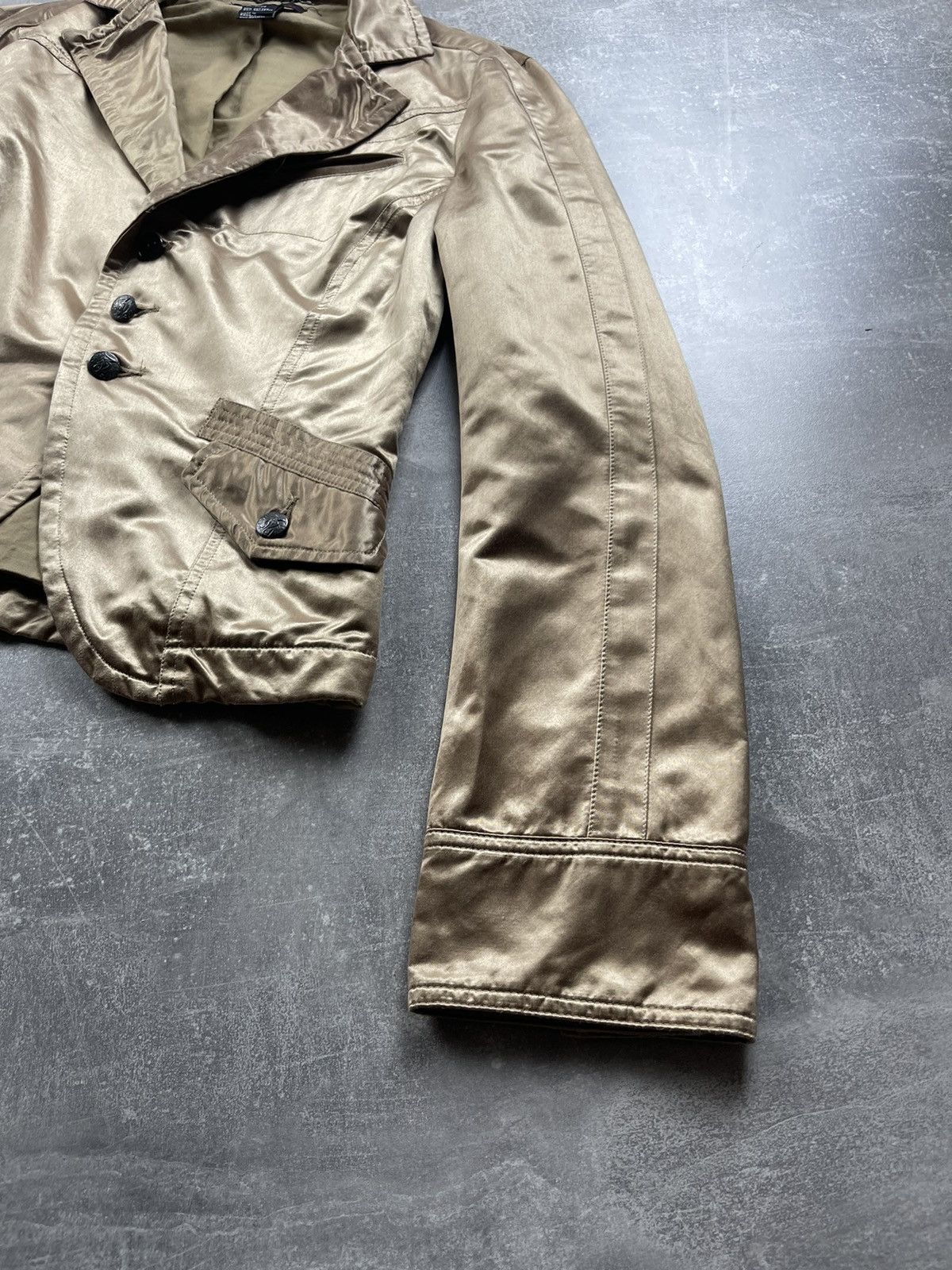 Diesel × Vintage Diesel Embroidered Satin Blazer Jacket “PAIR” Gold Size L / US 10 / IT 46 - 7 Thumbnail