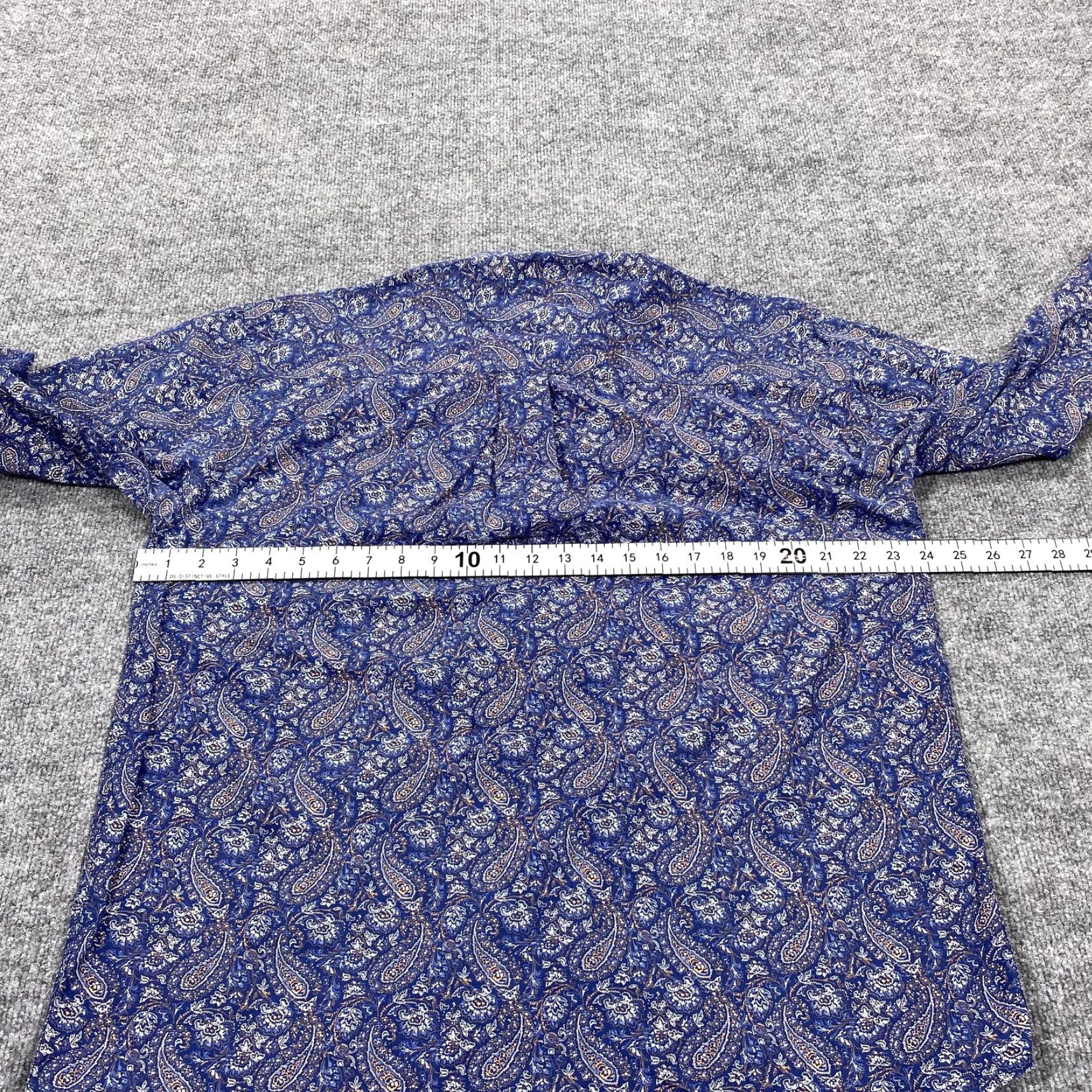 Wrangler Wrangler Shirt Mens Medium Blue Paisley Long Sleeve George Strait Cowboy Cut Shirt Size US M / EU 48-50 / 2 - 5 Thumbnail