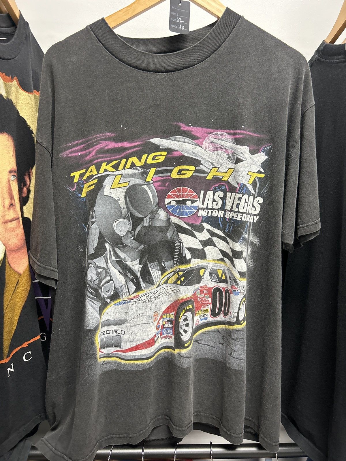 NASCAR × Vintage Faded Black Motor Speedway Mullet Tee Size US XL / EU 56 / 4 - 1 Thumbnail