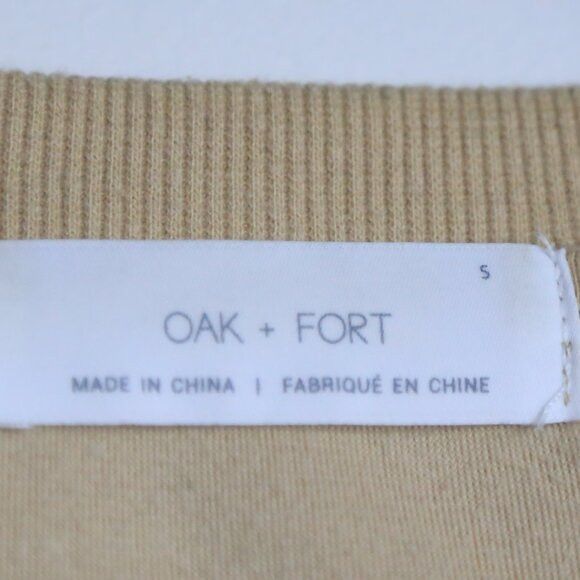 Oak + Fort Oak + Fort Velour/Velvet Oversized Camel Beige Crew Sweater Size S / US 4 / IT 40 - 3 Thumbnail