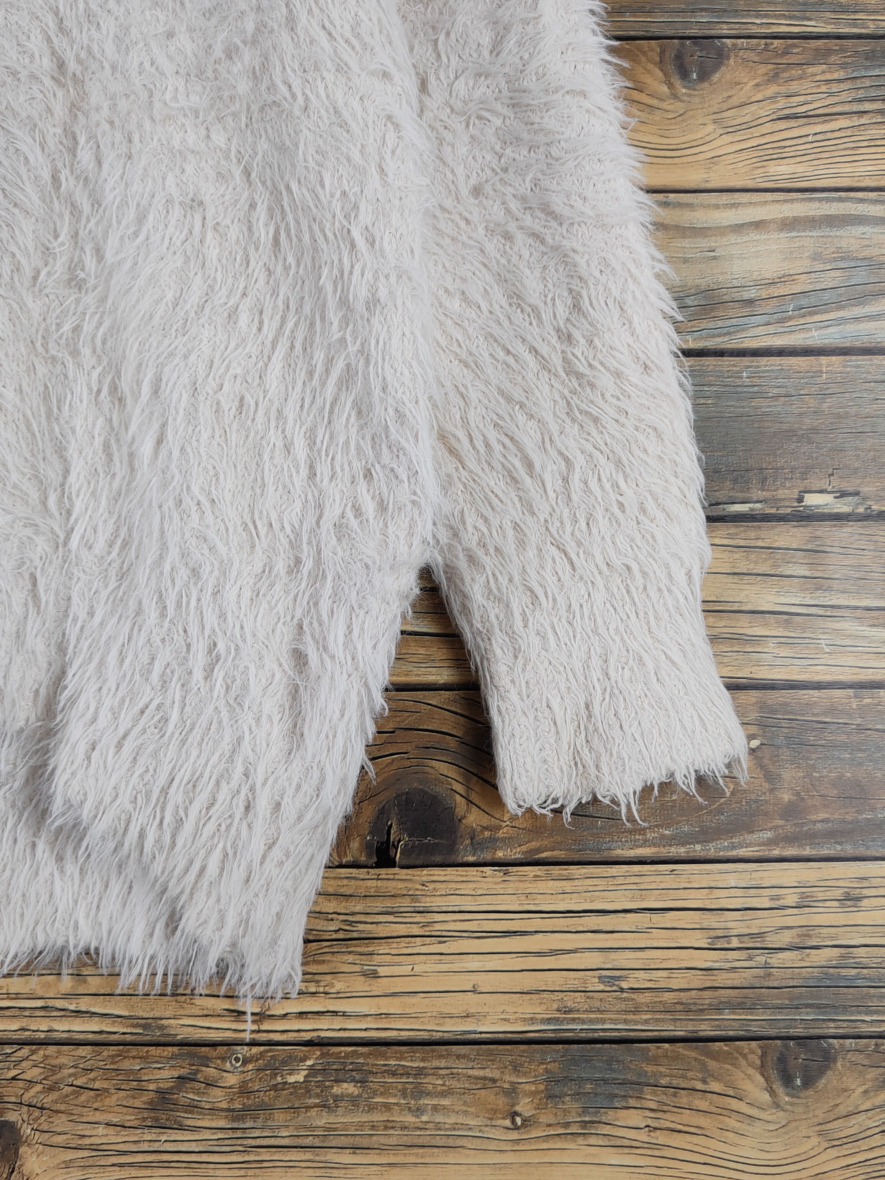 GU × Vintage GU Beige Shag Shaggy Fur Mohair Knitwear #W1945 Size M / US 6-8 / IT 42-44 - 6 Thumbnail
