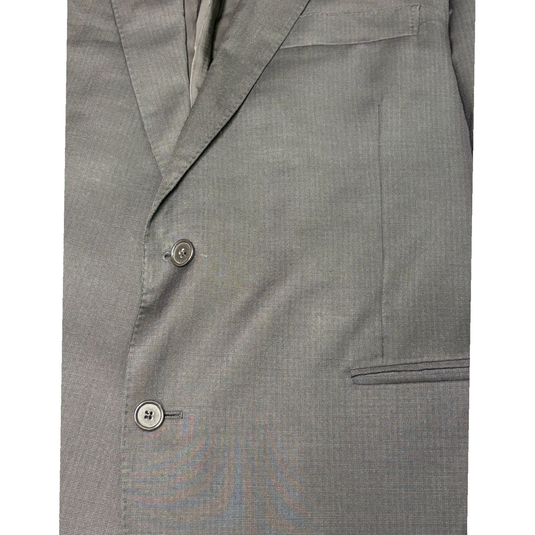 Brooks Brothers Brooks Brothers 1818 Regent Fit Charcoal Wool Blazer Jacket 2 Piece 44R Mens Regular Notch Lapel Business Size 44R - 2 Thumbnail