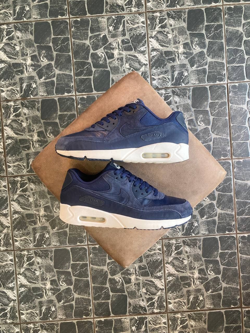 Nike Air Max 90 Ultra 2.0 Leather 'midnight Navy' Shoes in Blue, Men's