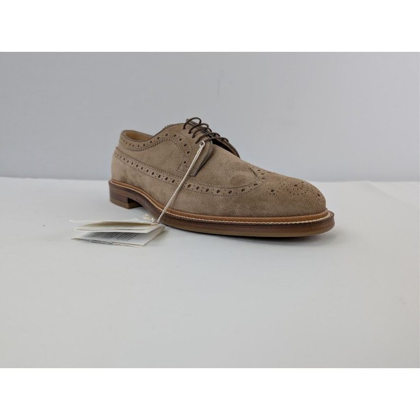 Brunello Cucinelli o1rshd1 Suede Longwing Brogue Derby Boots in Brown Size US 12 / EU 45 - 2 Thumbnail