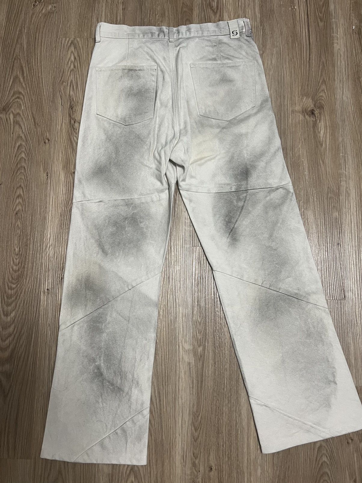 Helmut Lang × Vintage Chen(G) Vertigo Dirty White Denim Size 2 Size US 31 - 2 Thumbnail