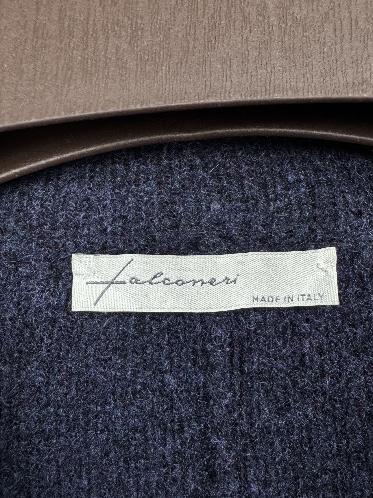 Falcone Falconeri blue knitted 3 button blazer cardigan Size 36R - 12 Thumbnail
