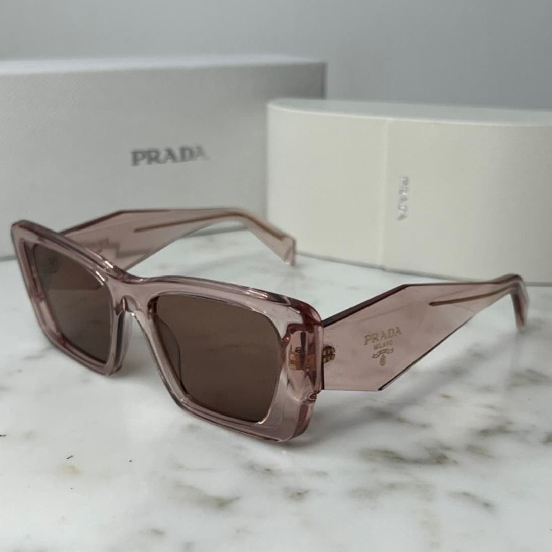 NEW Prada PR08YS Symbole Sunglasses in Peach Pink