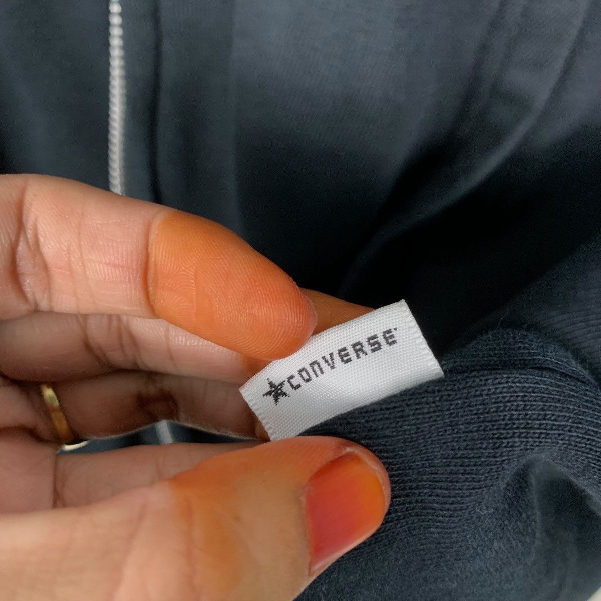 Converse CONVERSE Small Logo Zipper Hoodie Sweatshirt #3596-C194 Size US L / EU 52-54 / 3 - 13 Thumbnail
