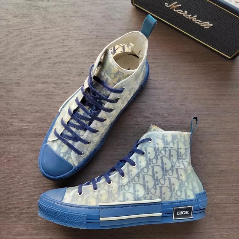 Dior Dior B23 High Sneakers with Blue Print-2506 Size US 10 / EU 43 - 2 Thumbnail