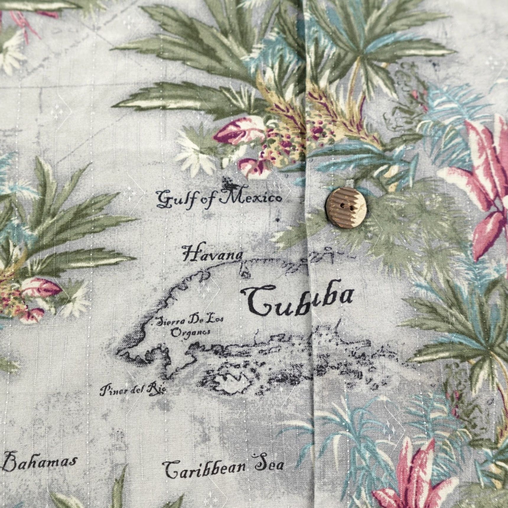 Tommy Bahama VINTAGE Tommy Bahama Shirt Mens 2XL Gray Floral Hawaiian Caribbean Islands Map Aloha Size US XXL / EU 58 / 5 - 4 Thumbnail