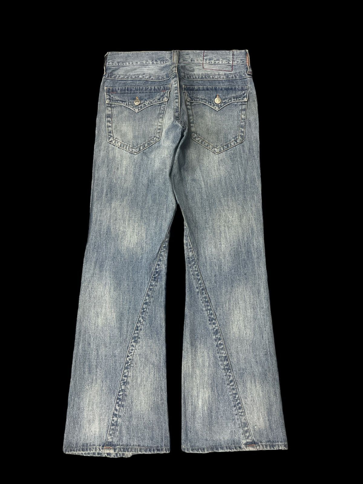 Japanese Brand × Vintage FLARED💥UNKNOWN TWIST DISTRESSED DENIM PANT Size US 32 / EU 48 - 5 Thumbnail