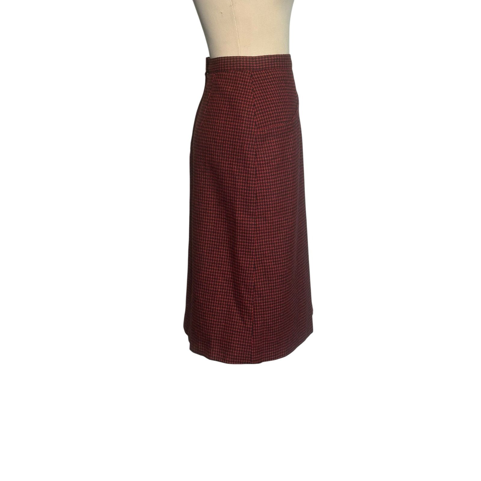 Porsche Design Porsche vintage red black houndstooth pencil skirt size 9/10 Size 27" / US 4 / IT 40 - 17 Thumbnail