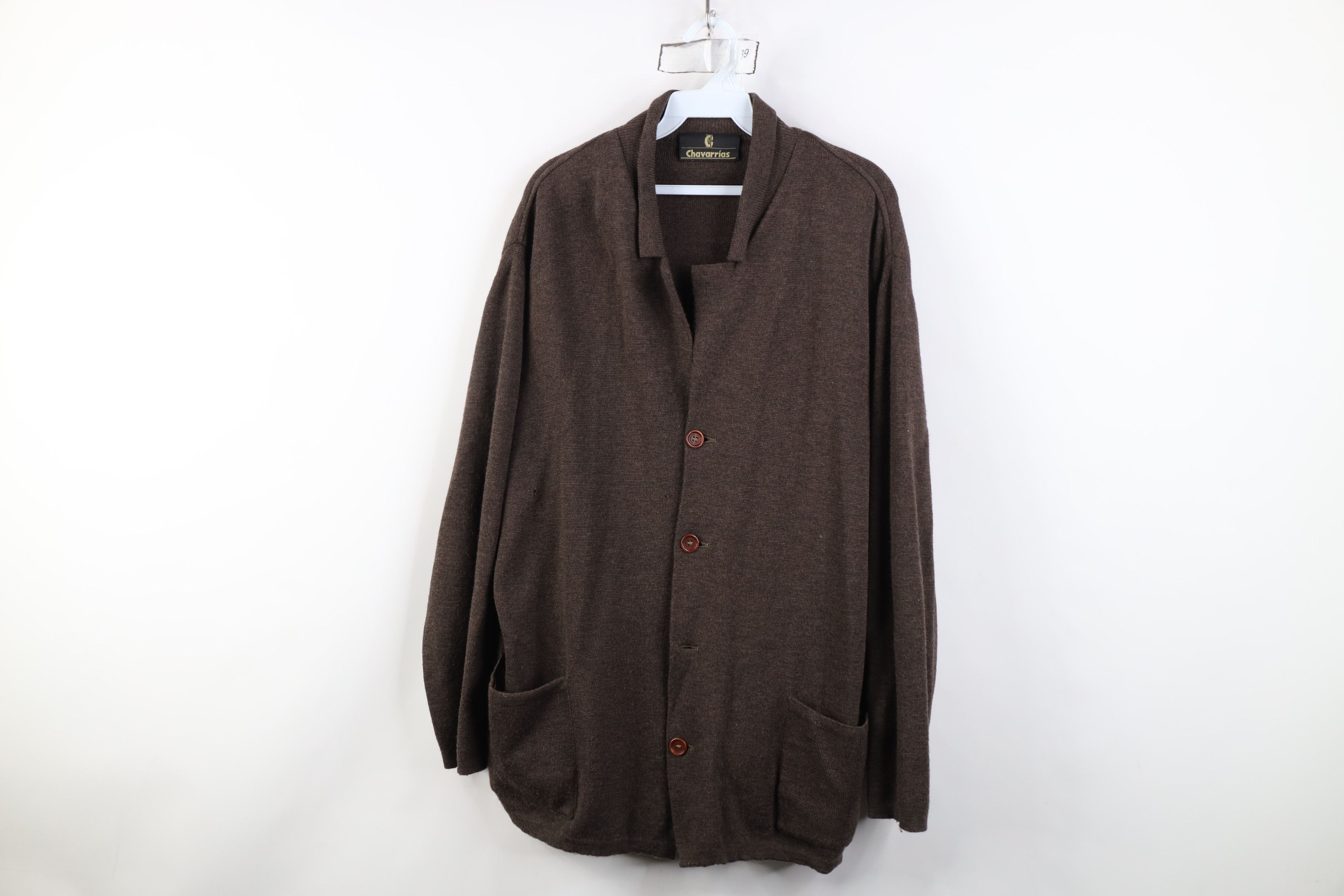Vintage Vintage 90s Streetwear Merino Wool Knit Cardigan Sweater Size US XXL / EU 58 / 5 - 1 Thumbnail