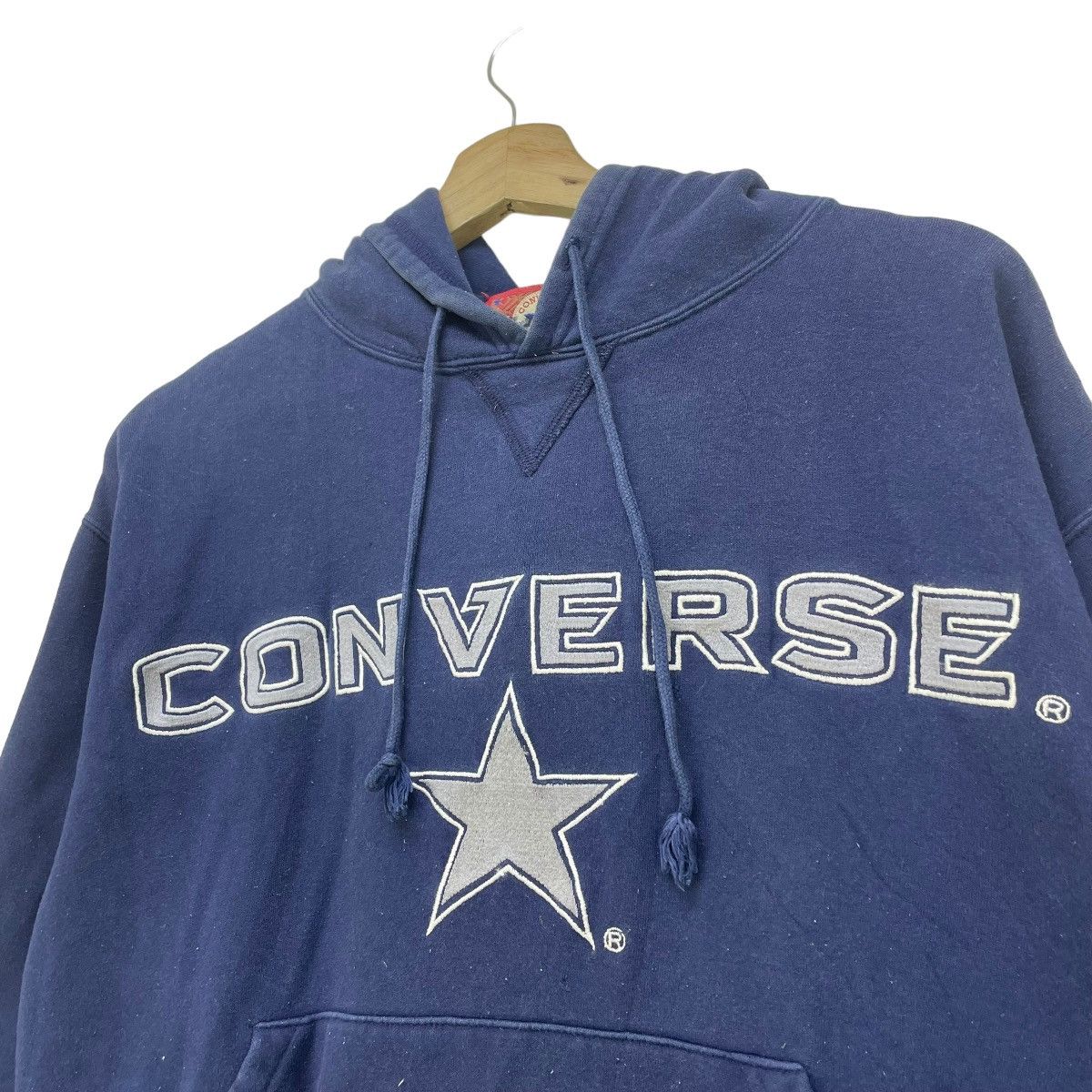 Converse × Vintage 💥Vintage Spellout Converse Embroidery Hooded Size M / US 6-8 / IT 42-44 - 3 Thumbnail