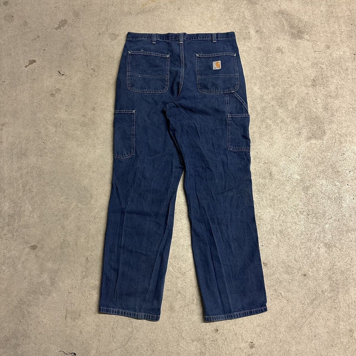 Carhartt × Carhartt Wip × Vintage Vintage Carhartt Denim Carpenter Pants Size US 34 / EU 50 - 3 Thumbnail