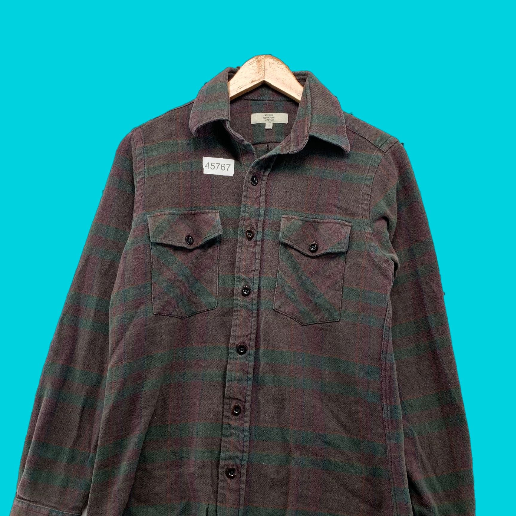 Vintage VINTAGE Jack Spade Flannel Button Shirt Mens S Plaid Green Red Workwear Pockets Size US S / EU 44-46 / 1 - 1 Thumbnail